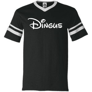 "Dingus Land"  Stripe Sleeve Jersey Tees