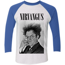 Load image into Gallery viewer, Limited Edition &quot;NIRVANGUS&quot; Baseball Raglan Tees!